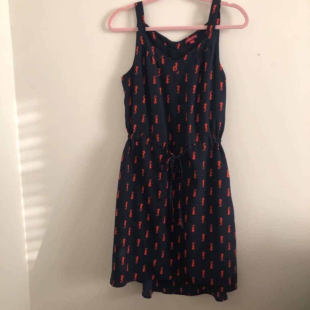 Merona Navy Seahorse Dress- Medium